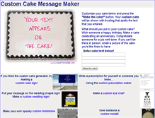Tablet Screenshot of cakemessage.com
